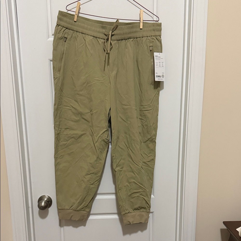 Khaki Jogger Pants Athleta Large Petite